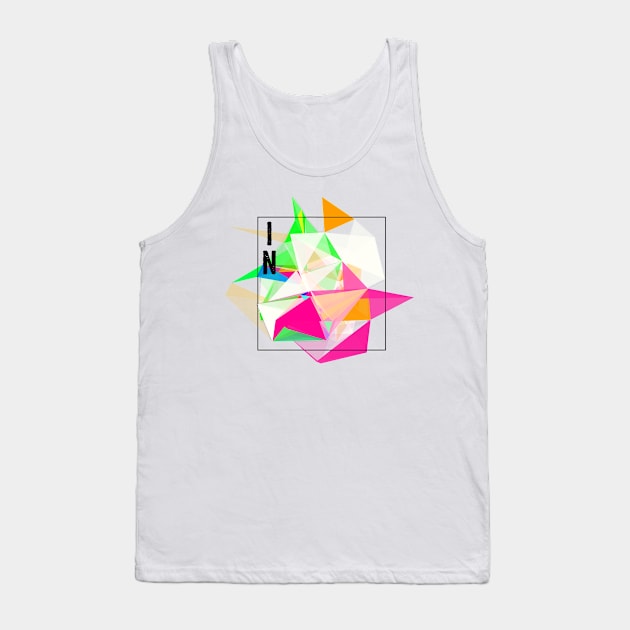 Abstract Geometric Collage Tank Top by NJORDUR